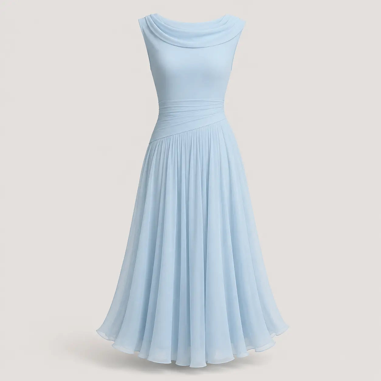 Josephine | Draped Midi Dress For Summer Wedding Guest