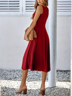 Verena | Long Sleeve Midi Dress In Timeless A-Line Silhouette