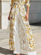 Leonie | Floral Chiffon Garden Party Shirt Dress
