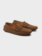 Xanthe | Nude Suede Classic Slip-On Pumps
