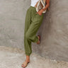 Margaux | Women's Linen Balloon Pants With Smocked Waist
