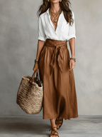 Ghislaine | Bohemian Flowy Skirt Top Co-Ord Outfit Set