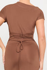 Nadia | Draped Asymmetric Ruched Bodycon Maxi Dress