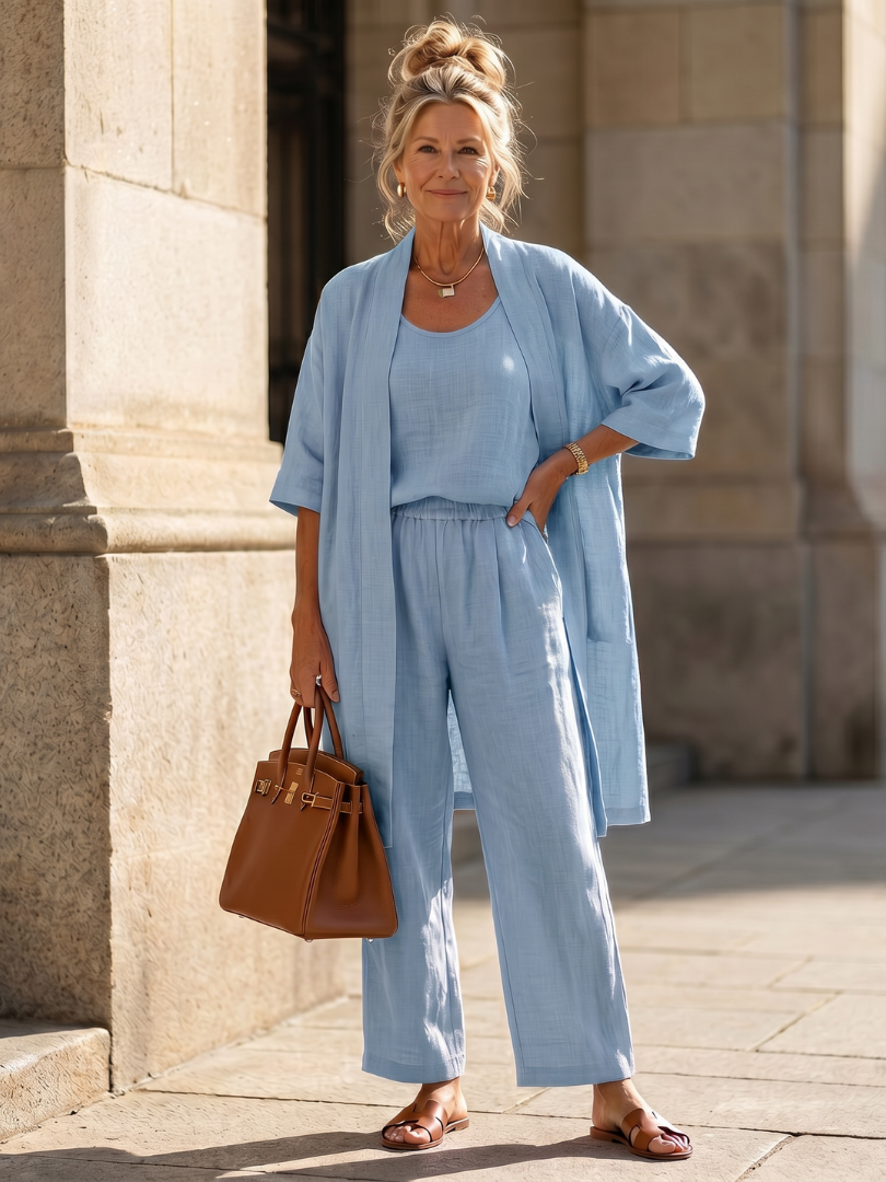 Giselle | Three Piece Relaxed Wide Leg Co-Ord Set
