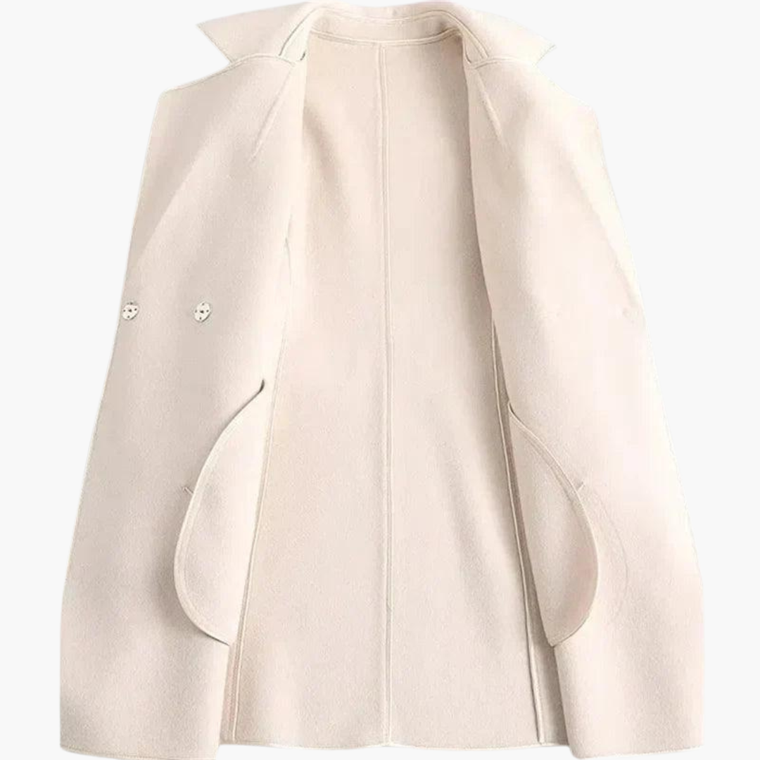 Tamsin | Double Breasted Wool Blend Wrap Coat Women