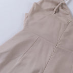 Anouk | Draped Cowl Neck V-Neck Midi Dress