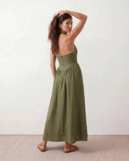 Beatrix | Corset Halter Bandage A-Line Maxi Evening Dress