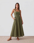 Beatrix | Corset Halter Bandage A-Line Maxi Evening Dress