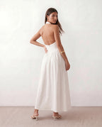 Beatrix | Corset Halter Bandage A-Line Maxi Evening Dress