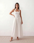 Beatrix | Corset Halter Bandage A-Line Maxi Evening Dress
