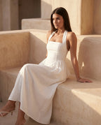 Beatrix | Corset Halter Bandage A-Line Maxi Evening Dress