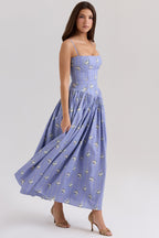 Quintessa | Corset Spaghetti Strap Midi Dress Summer Garden