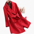 Tamsin | Double Breasted Wool Blend Wrap Coat Women