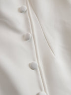 Eulalie | Buttoned Dress Coat Wedding Guest White Tailored