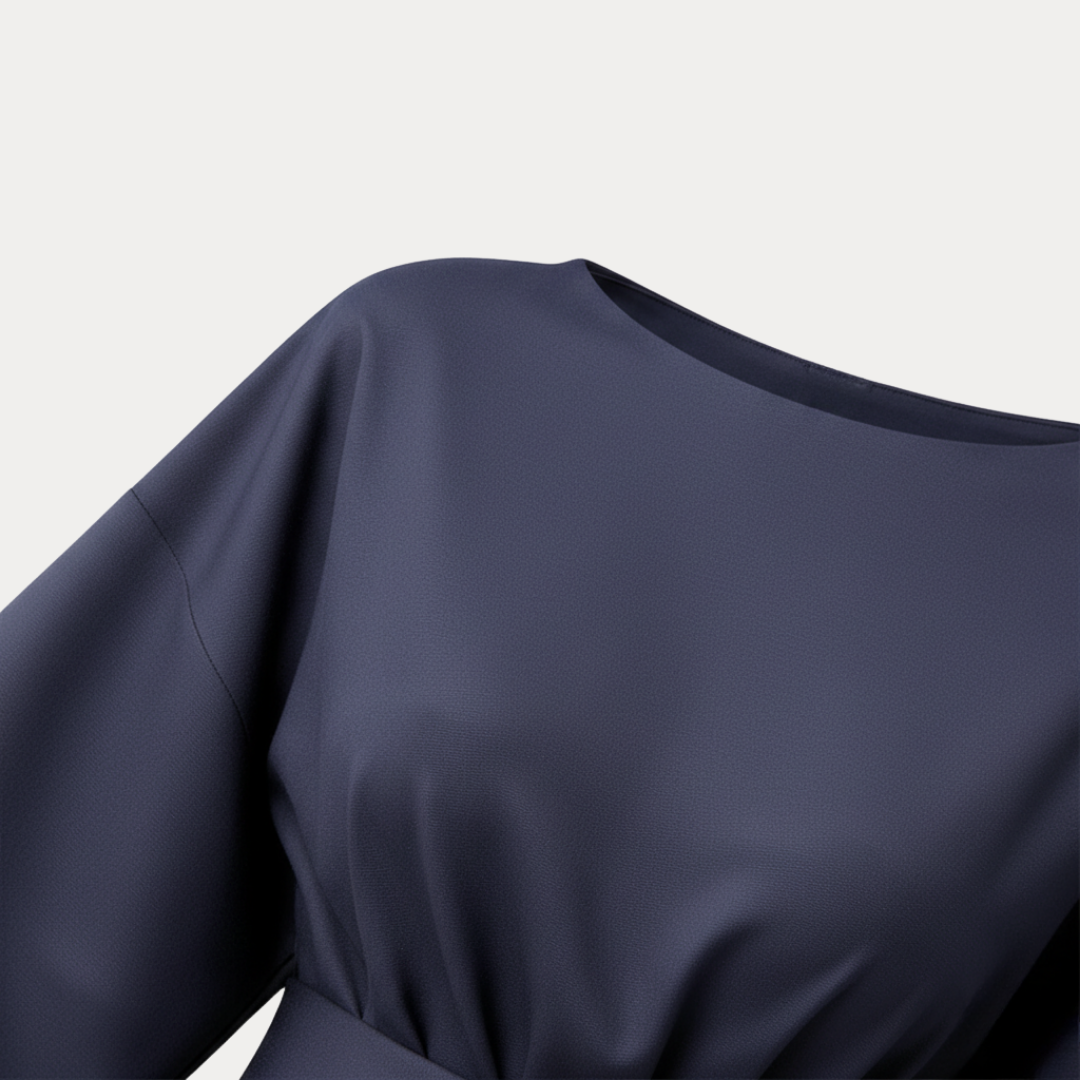 Felicity | Wide Sleeve Wrap Midi Dress For Weddings & Occasions