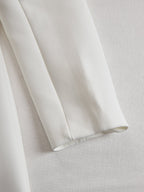 Eulalie | Buttoned Dress Coat Wedding Guest White Tailored
