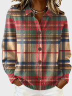 Sidonie | Oversized Plaid Cardigan Sweater for Autumn Layering