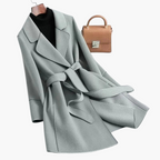 Tamsin | Double Breasted Wool Blend Wrap Coat Women