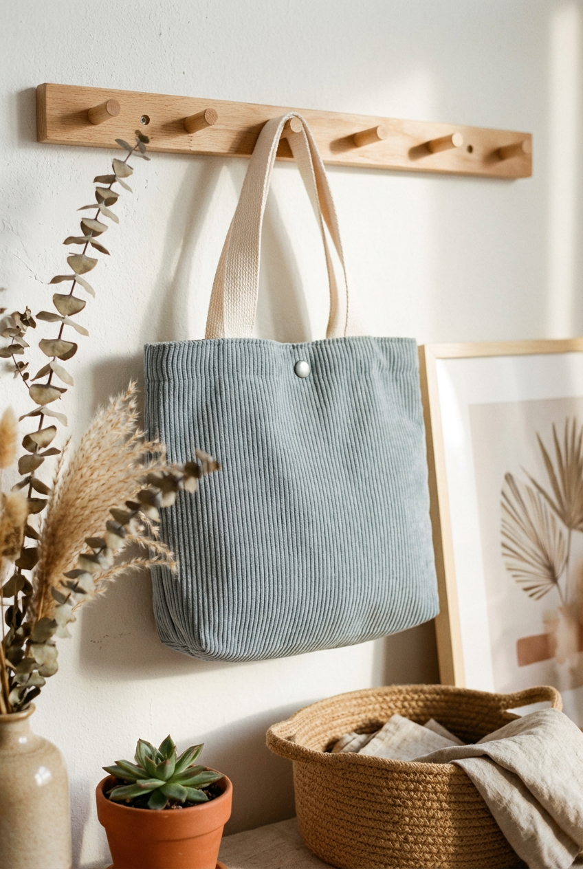 Romilly | Corduroy Canvas Tote Bag For Everyday Essentials
