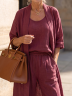 Giselle | Three Piece Relaxed Wide Leg Co-Ord Set
