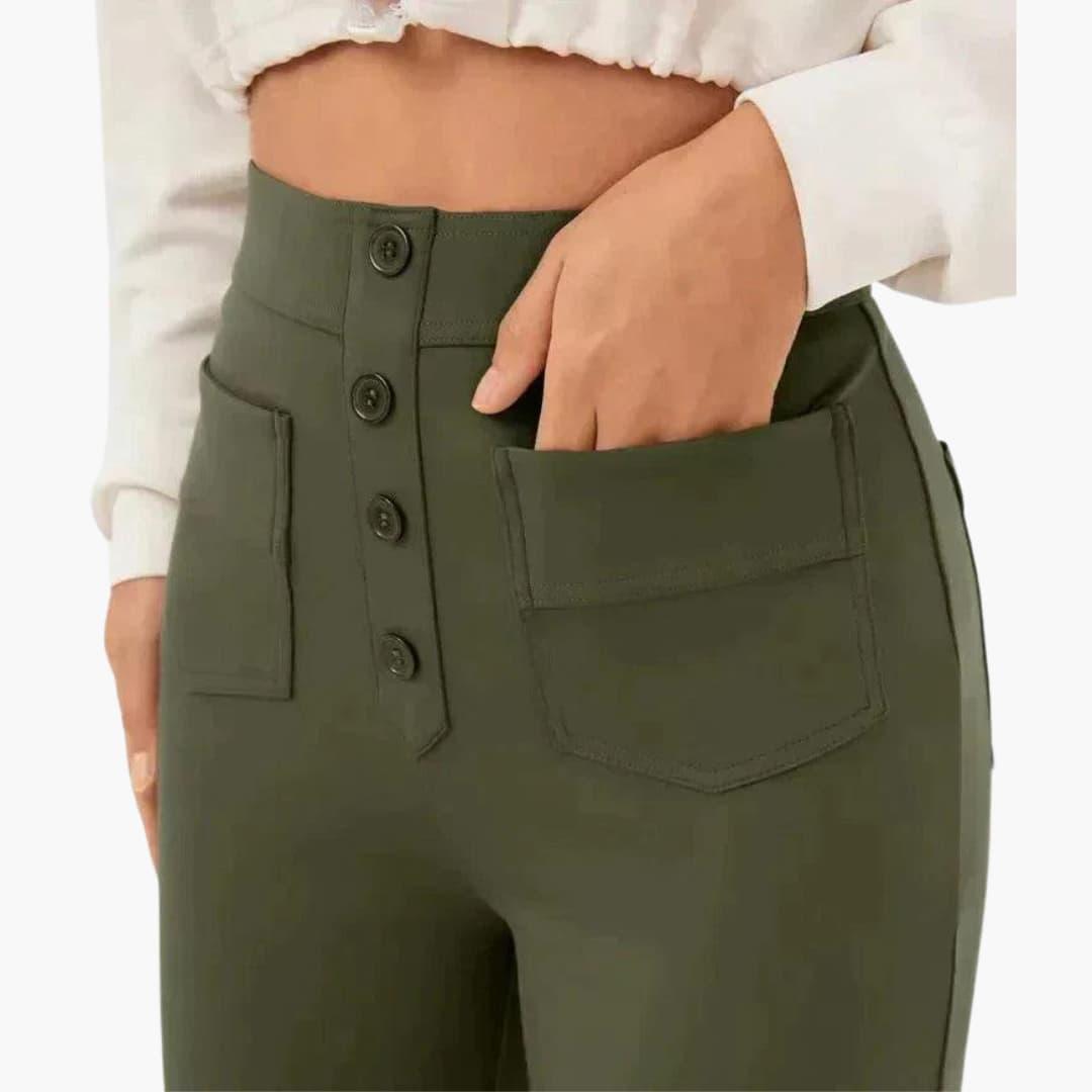 Adeline | Womens Relaxed Fit Casual Trousers With Pockets