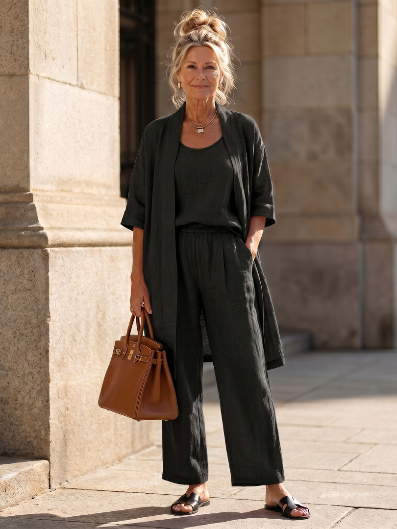 Giselle | Three Piece Relaxed Wide Leg Co-Ord Set