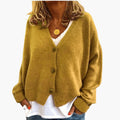 Ingrid | Womens Knit Cardigan Top With Button Front Relaxed Fit