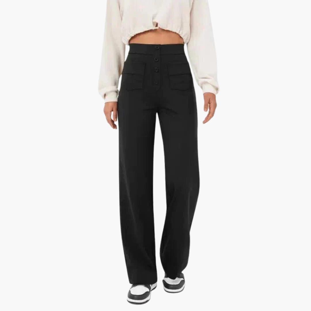 Adeline | Womens Relaxed Fit Casual Trousers With Pockets