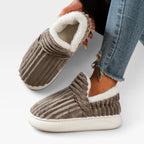 Ursula | Winter Chunky Brown Slipper Boots For Cosy Days — Coffee