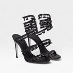 Cordelia | Gold Block Heels For Wedding With Crystal Embellishment
