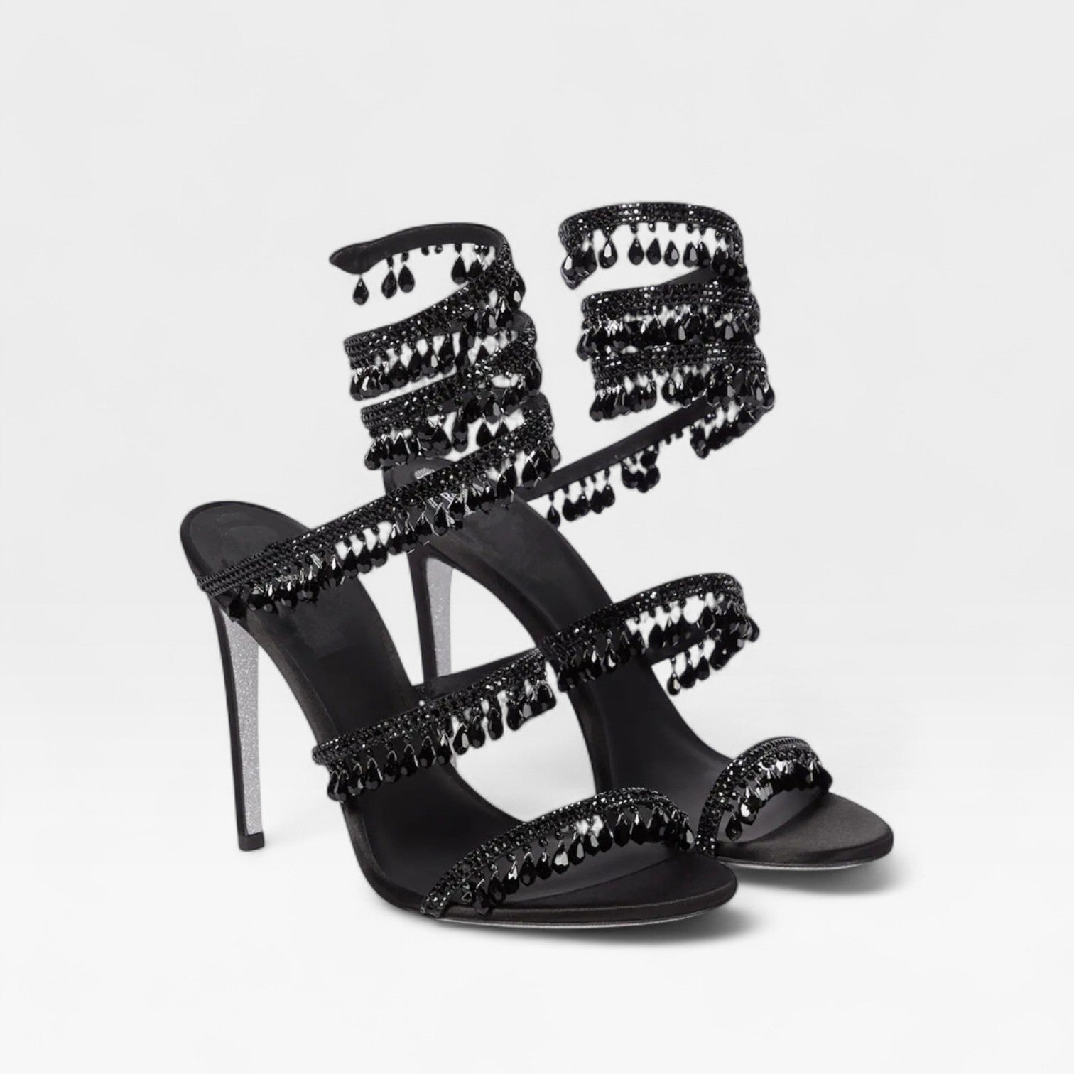 Cordelia | Gold Block Heels For Wedding With Crystal Embellishment