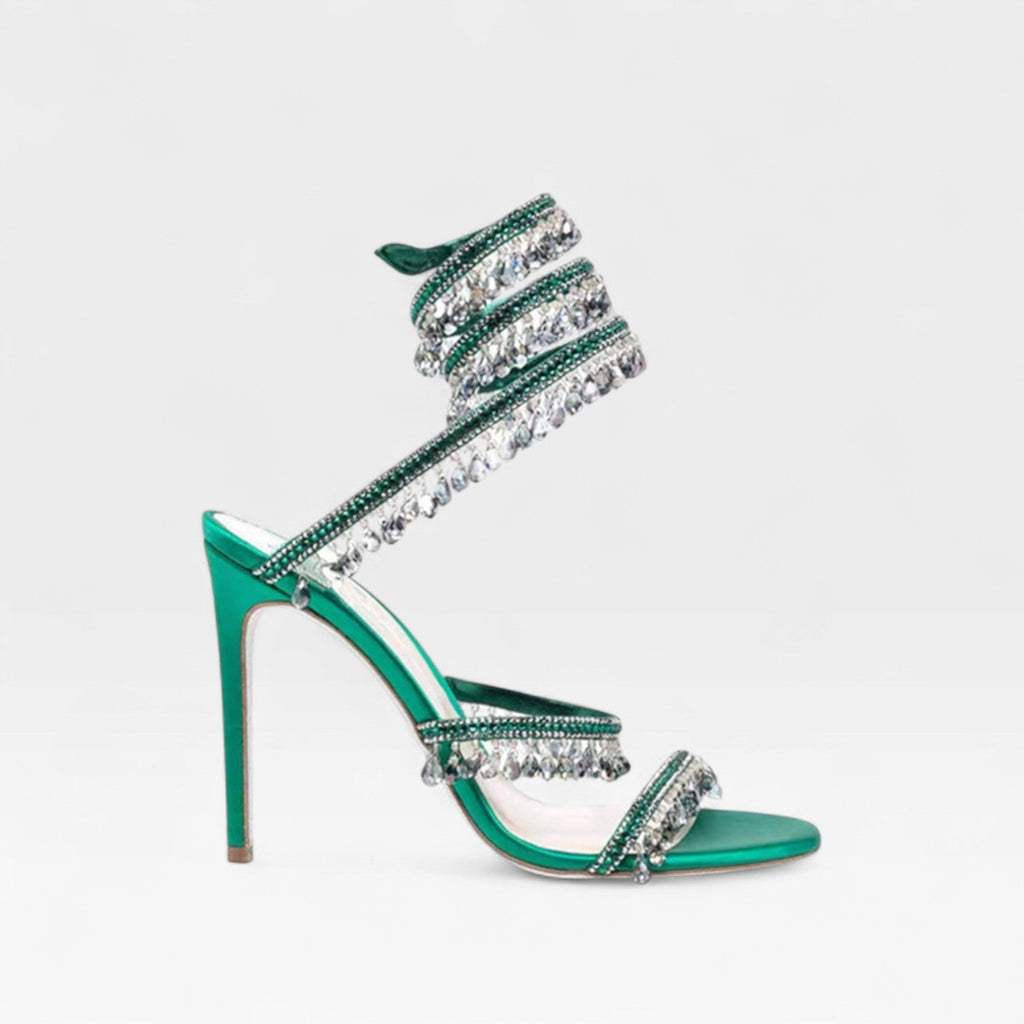 Anouk | Rene Caovilla Heels Crystal Strappy Sandals Evening