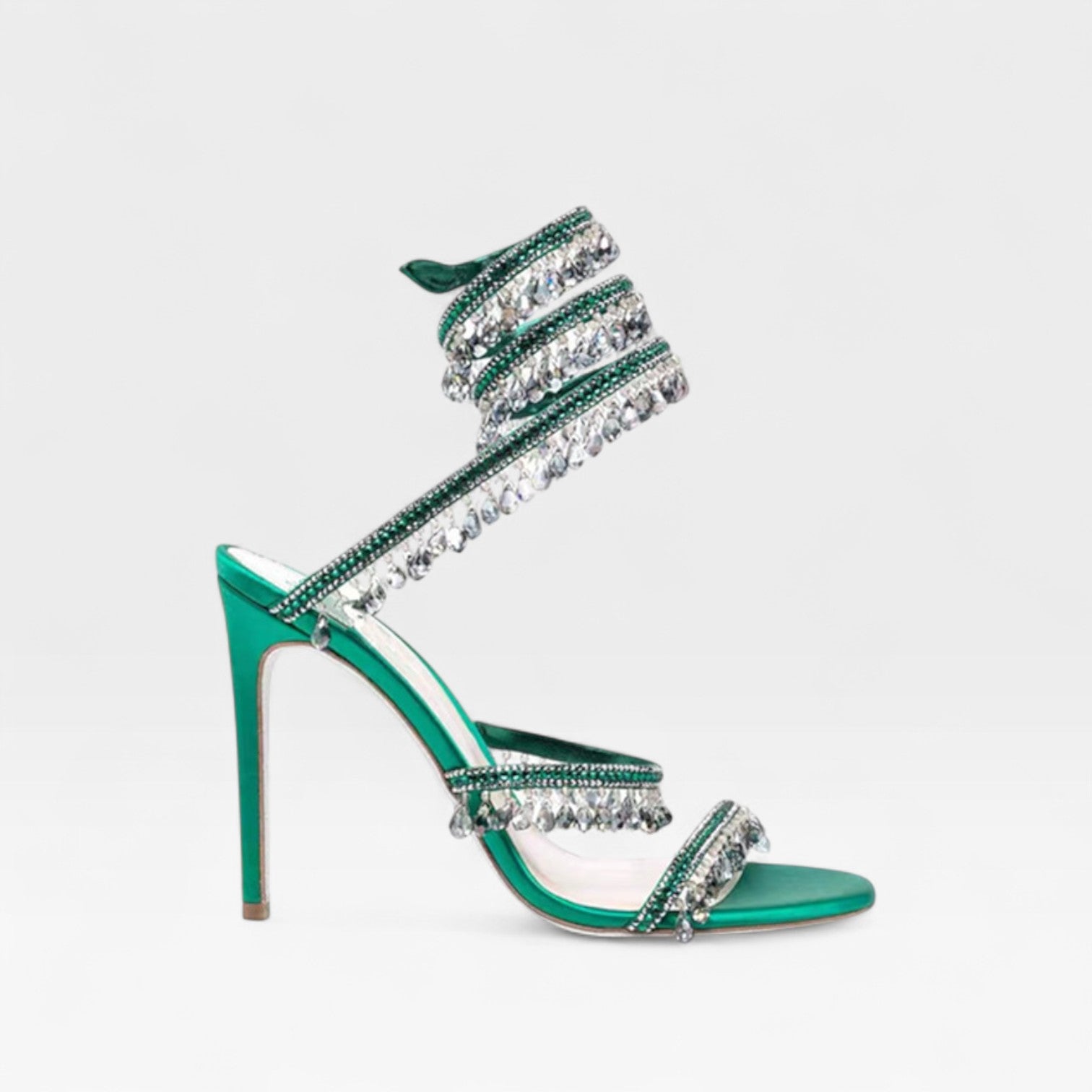 Esmee | Crystal Ankle Wrap Rene Caovilla Heels For Occasions