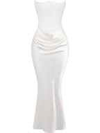 Cordelia | Red Corset Dress Strapless Bodycon Cocktail