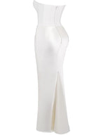 Cordelia | Red Corset Dress Strapless Bodycon Cocktail