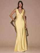 Isadora | V-Neck Backless Maxi Evening Dress