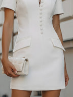 Anouk | Tailored Dress Coat Structured Mini Occasion Dress