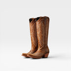 Fleur | Round Toe Embroidered Cowboy Boots Western Block Heel