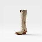 Fleur | Round Toe Embroidered Cowboy Boots Western Block Heel