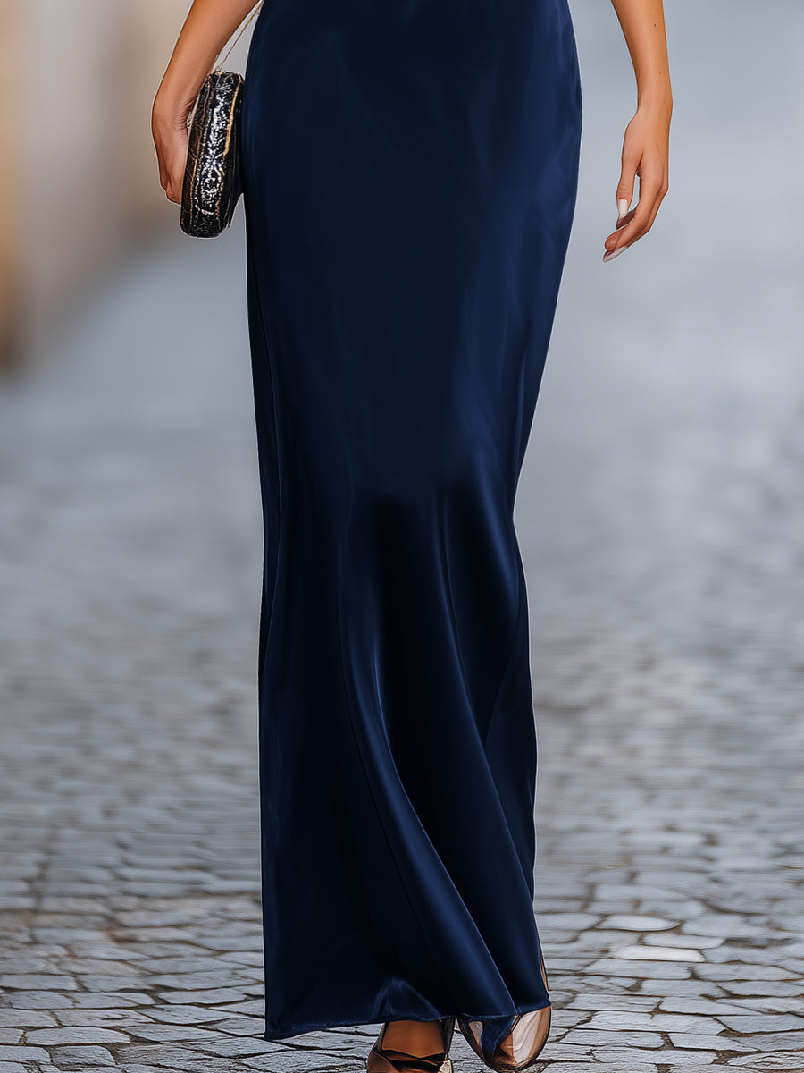 Violaine | Batwing Sleeve Evening Wedding Guest Maxi Dress