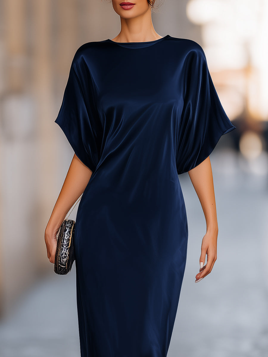 Violaine | Batwing Sleeve Evening Wedding Guest Maxi Dress