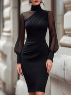 Aurelia | Halter Neck Draped Bodycon Dress Evening Occasion