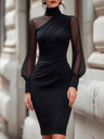 Aurelia | Halter Neck Draped Bodycon Dress Evening Occasion