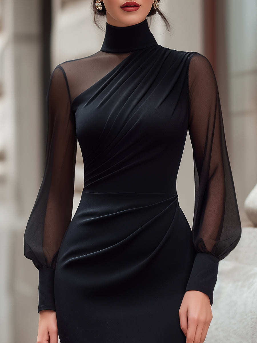 Aurelia | Halter Neck Draped Bodycon Dress Evening Occasion