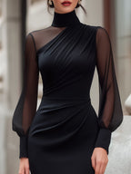 Aurelia | Halter Neck Draped Bodycon Dress Evening Occasion