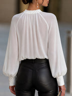 Seraphina | Tie-Neck Ladies Blouse With Keyhole Detail