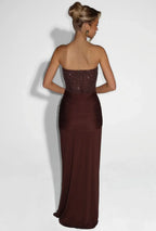 Mirabelle | Corset Strapless Maxi Dress In Elegant Evening Style