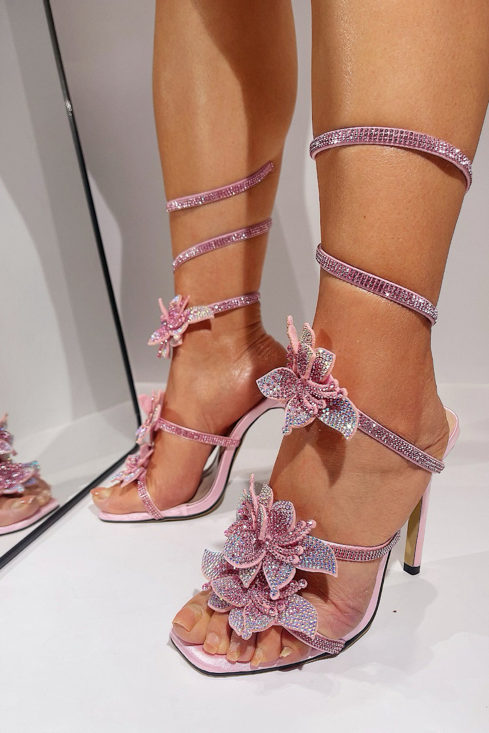 Albane | Rene Caovilla Crystal-Embellished Stiletto Heels