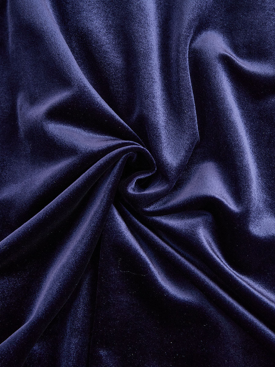 Albane | A-Line Long-Sleeve Velvet Midi Wedding Guest Dress