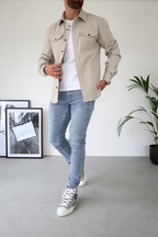 Tatiana | Button Up Overshirt Jacket with Chest Pockets